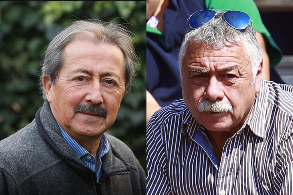 Primer plano a Leonardo Véliz y Carlos Caszely.