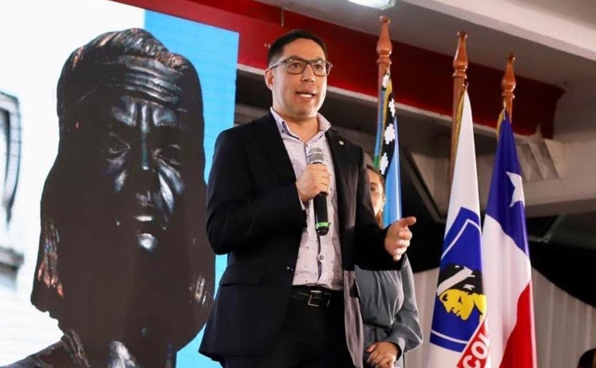 Matías Camacho dando su primer discurso al mando del Club Social y Deportivo Colo-Colo