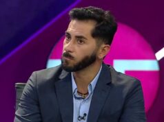 Johnny Herrera con una evidente cara de molestia en el programa Todos Somos Técnicos de TNT Sports.