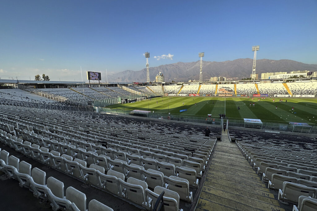 El Estadio Monumental sin público en el partido entre Colo-Colo y Palestino.