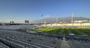El Estadio Monumental sin público en el partido entre Colo-Colo y Palestino.