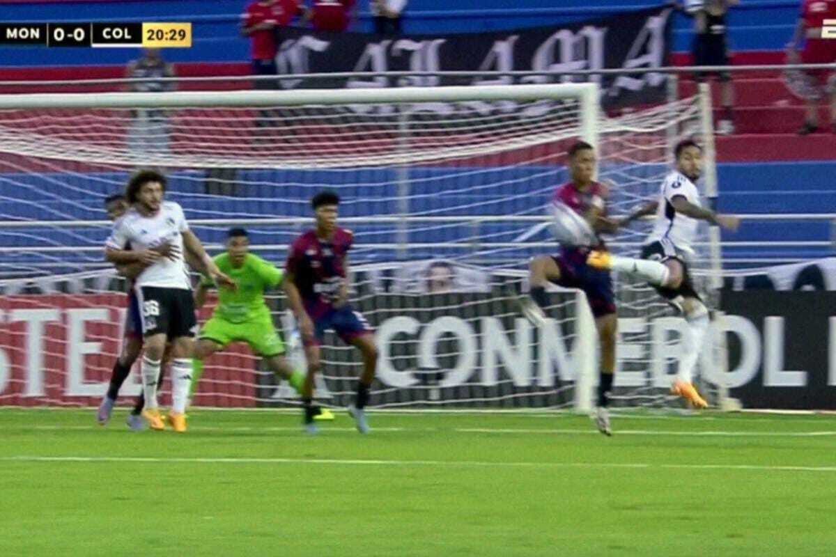 Captura de pantalla partido de Monagas vs Colo-Colo por Copa Libertadores.