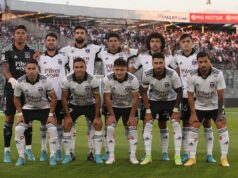 Plantel de Colo-Colo 2022 en el Estadio Monumetnal.