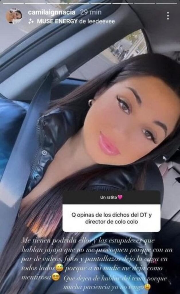 Camila Sepúlveda responde a las preguntas de sus seguidores en sus historias de Instagram