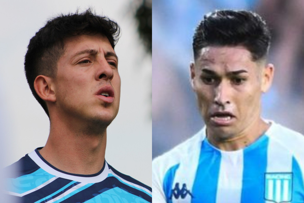 Pablo Parra con la camiseta de Puebla. Óscar Opazo jugando por Racing de Avellaneda.