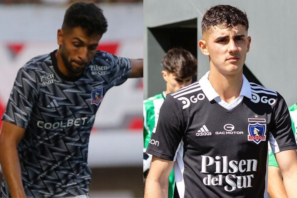 Imagen doble de Bruno Gutiérrez y Jyeson Rojas en Colo Colo