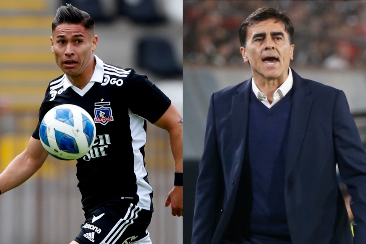 Gustavo Quinteros y Óscar Opazo durante la temporada 2022 con Colo-Colo.