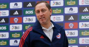 Luis Mena en su presentación como entrenador de la Selección Chilena