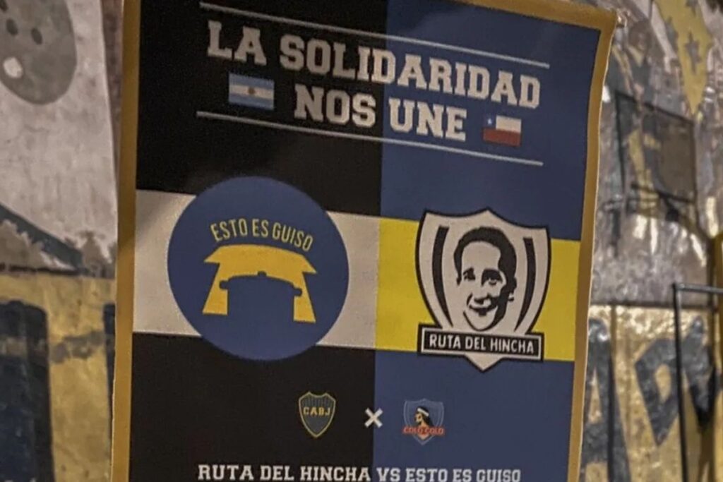 Ruta del Hincha compartiendo con Esto es guiso La Boca, en la previa del partido entre Colo-Colo y Boca Juniors