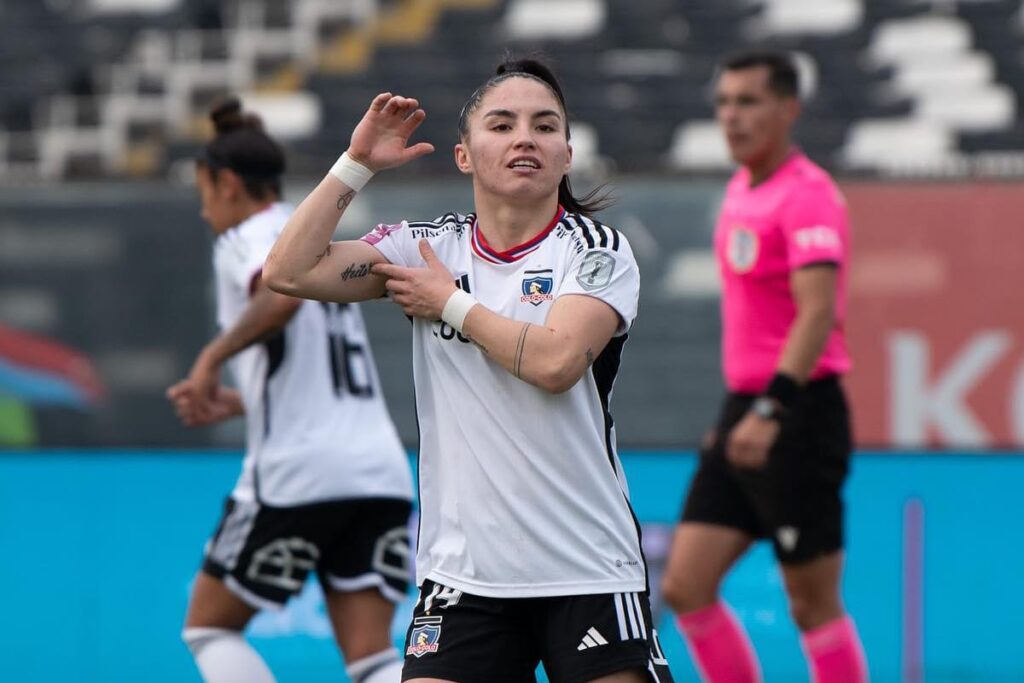 Javiera Grez durante el triunfo de Colo-Colo Femenino