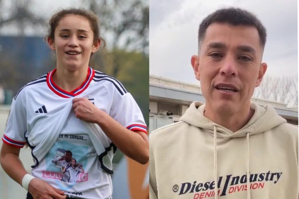 Catalina y Carlos Muñoz durante la final del Campeonato Femenino Sub-16