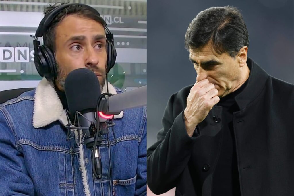 Jorge Valdivia en el estudio de Radio ADN y Gustavo Quinteros en el Estadio Monumental.
