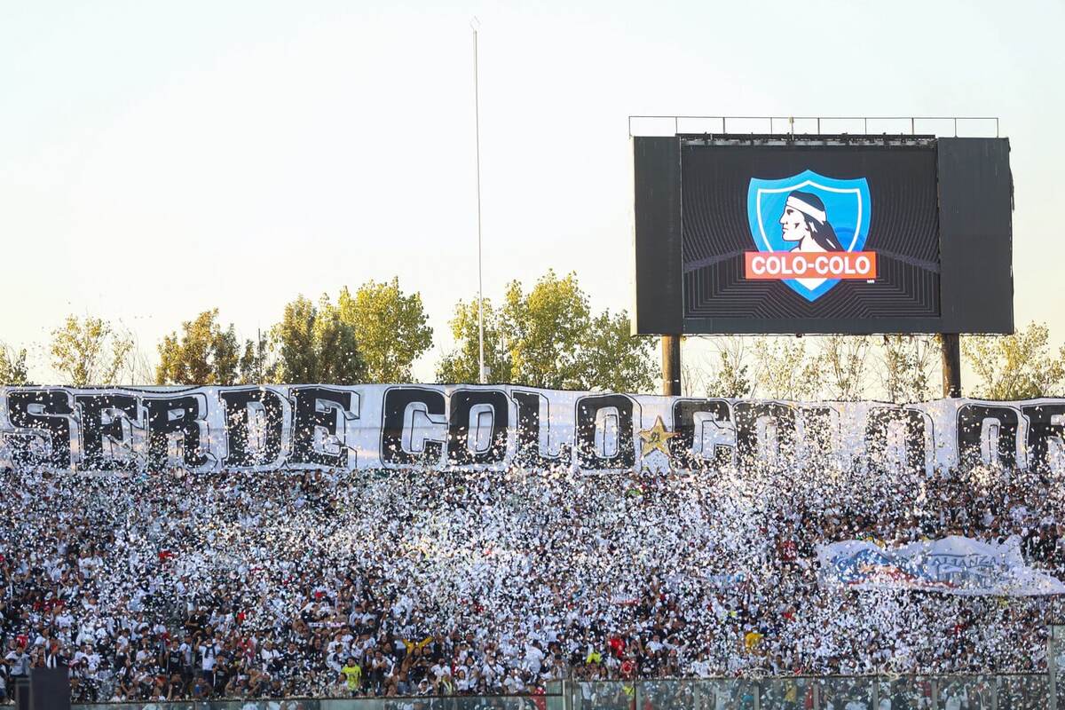Garra Blanca durante un partido de Colo-Colo.