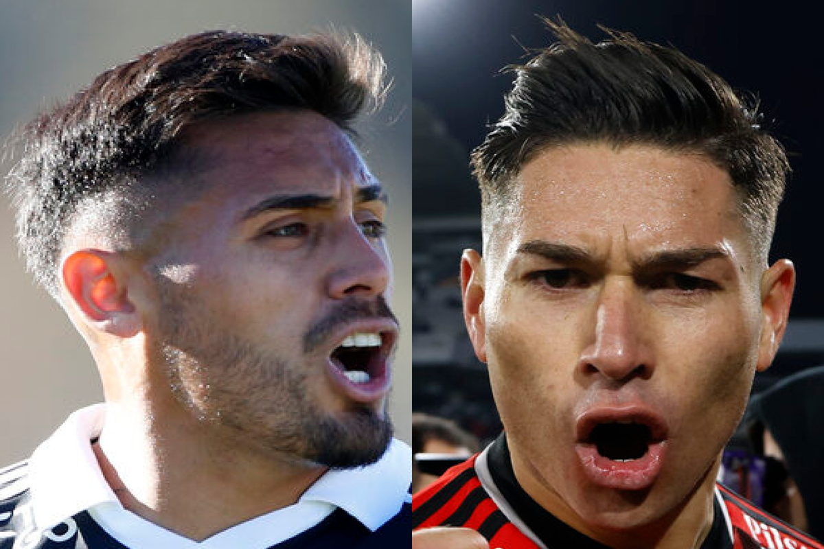 Primer plano a los rostros de Óscar Opazo y Marcos Bolados, actuales jugadores de Colo-Colo.