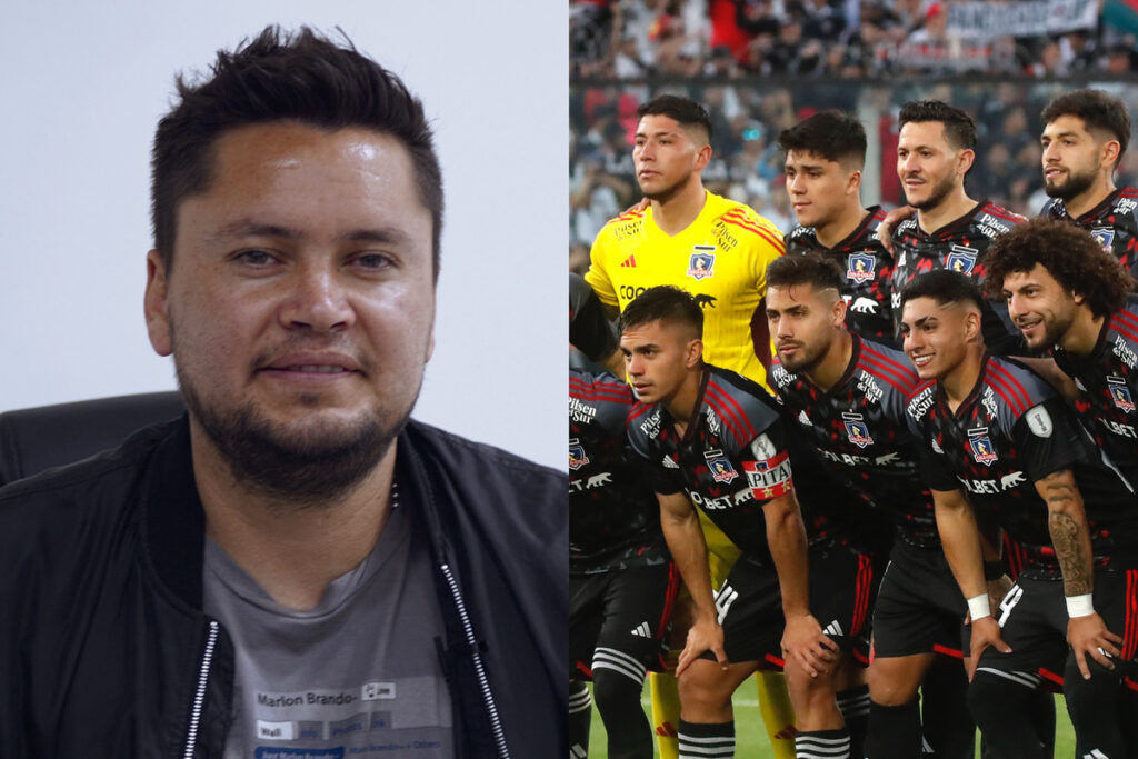 Waldo Ponce sonriendo. Jugadores de Colo-Colo posando para una foto.