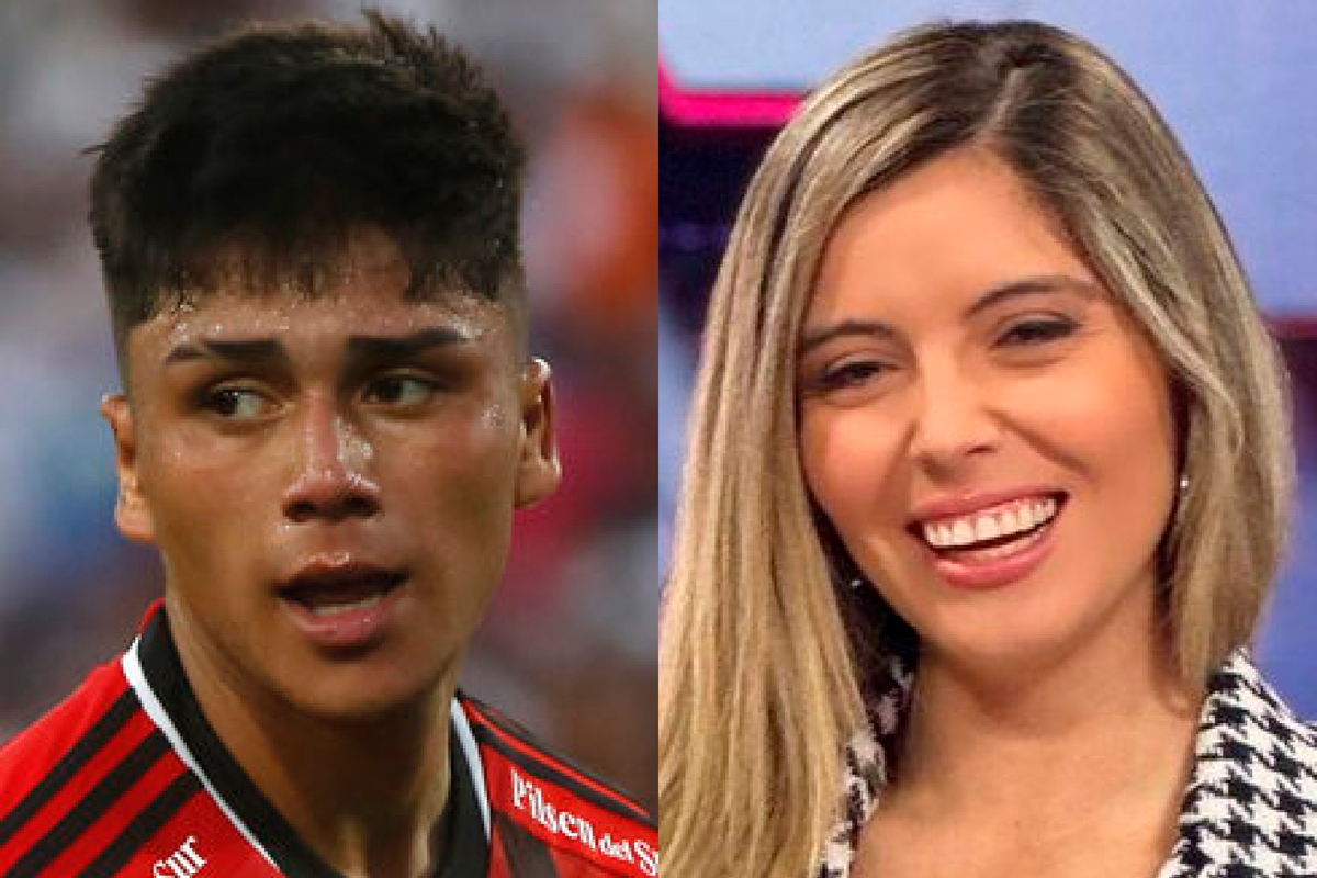Primer plano a los rostros de Damián Pizarro (izquierda) y Verónica Bianchi (derecha), actual jugador de Colo-Colo y periodista de TNT Sports, respectivamente.