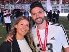 Agustín Bouzat y Fiorella Curutchet sonriendo.