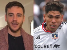 Gonzalo Fouillioux sonriendo, Carlos Palacios con la camiseta de Colo-Colo.