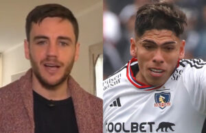 Gonzalo Fouillioux sonriendo, Carlos Palacios con la camiseta de Colo-Colo.