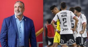 Pablo Milad y futbolistas de Colo-Colo