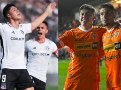 Imagen doble de jugadores de Colo-Colo y Cobreloa
