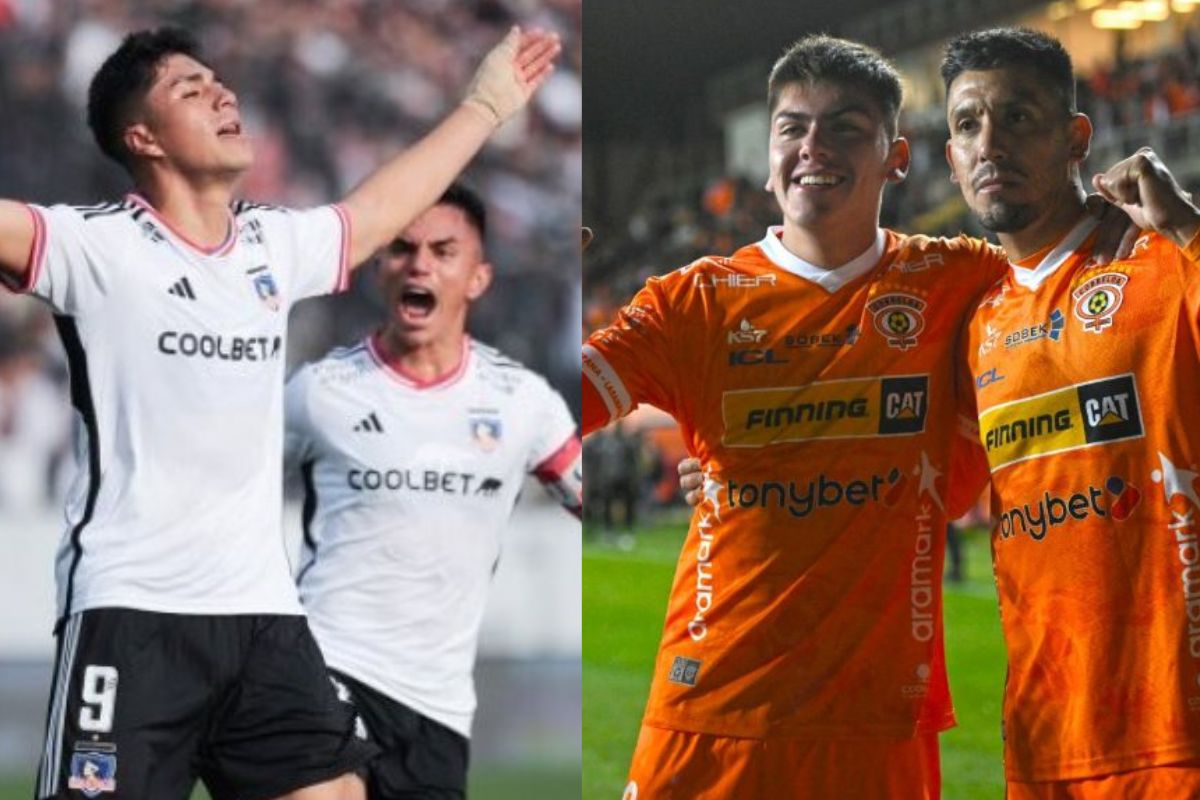 Imagen doble de jugadores de Colo-Colo y Cobreloa