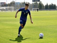 Pablo Solari jugando por Argentina con la camiseta 7