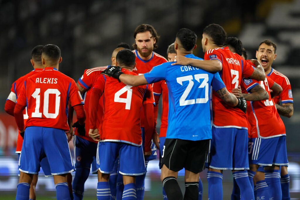 The Players Of The Chilean National Team In The Preview Of The Duel Against Colombia At The Monumental Stadium