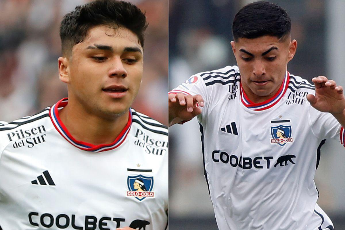 Imagen doble de Damián Pizarro y Jordhy Thompson en Colo-Colo