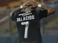 Foto de Carlos Palacios de espalda y lamentándose con las manos en la cabeza.