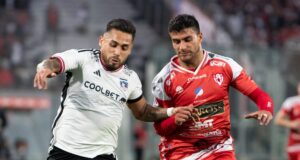 Primer plano a Marcos Bolados durante el partido de Colo-Colo vs Deportes Copiapó