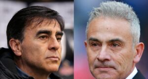 Primer plano al rostro de Gustavo Quinteros y Juvenal Olmos