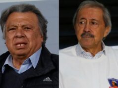 Primer plano a los rostros de Elías Figueroa y Leonardo Véliz
