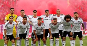 Formación de Colo-Colo presentada para jugar el Superclásico en el Estadio Santa Laura.