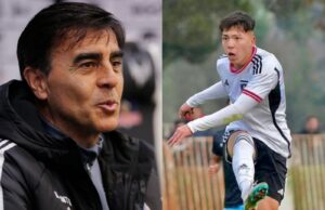 Primer plano a los rostros de Gustavo Quinteros y Leandro Hernández.