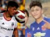 Damián Pizarro con las camisetas de Colo-Colo y la Universidad de Chile