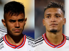 Primer plano a los rostros de preocupación de Daniel Gutiérrez y Vicente Pizarro, actuales jugadores de Colo-Colo.