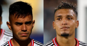 Primer plano a los rostros de preocupación de Daniel Gutiérrez y Vicente Pizarro, actuales jugadores de Colo-Colo.
