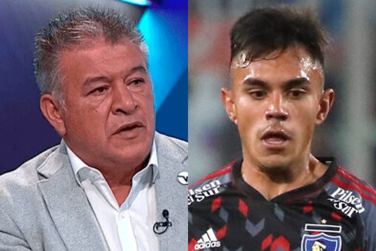 Primer plano al rostro de preocupación y seriedad de Claudio Borghi y Vicente Pizarro, actual comentarista deportivo y jugador de Colo-Colo, respectivamente.