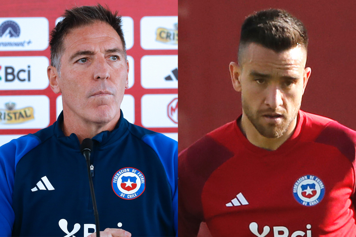 Eduardo Berizzo y Matías Zaldivia serios.