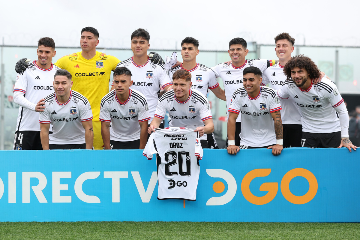 Once titular de Colo-Colo en el triunfo 2-1 sobre Universidad Católica por el Campeonato Nacional 2023.