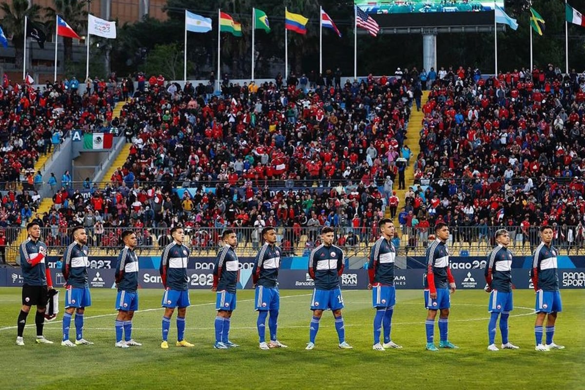 Selección Chilena Sub-23 enfrentando a México en los Juegos Panamericanos