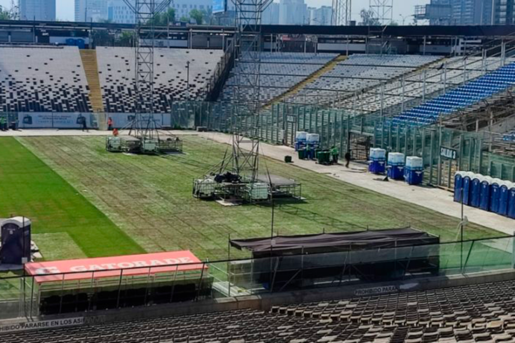 Fotografía al sector sur del Estadio Monumental tras los conciertos de Roger Waters a finales de noviembre del 2023.