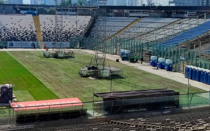 Fotografía al sector sur del Estadio Monumental tras los conciertos de Roger Waters a finales de noviembre del 2023.