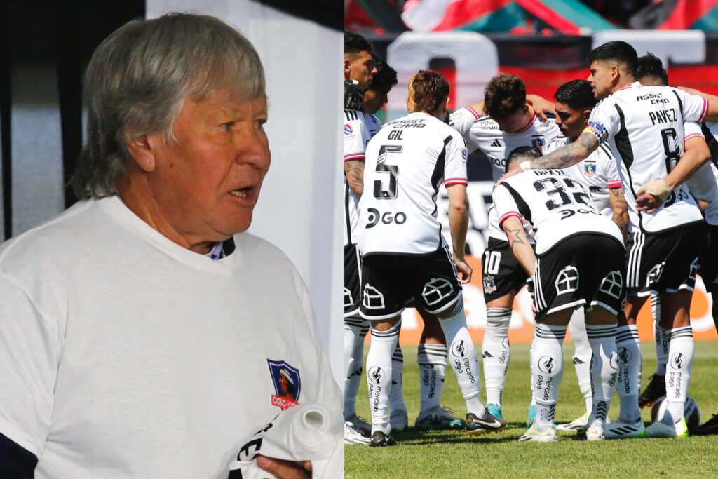 Leonel Herrera serio con camiseta de Colo-Colo. Plantel de Colo-Colo abrazados en la cancha.