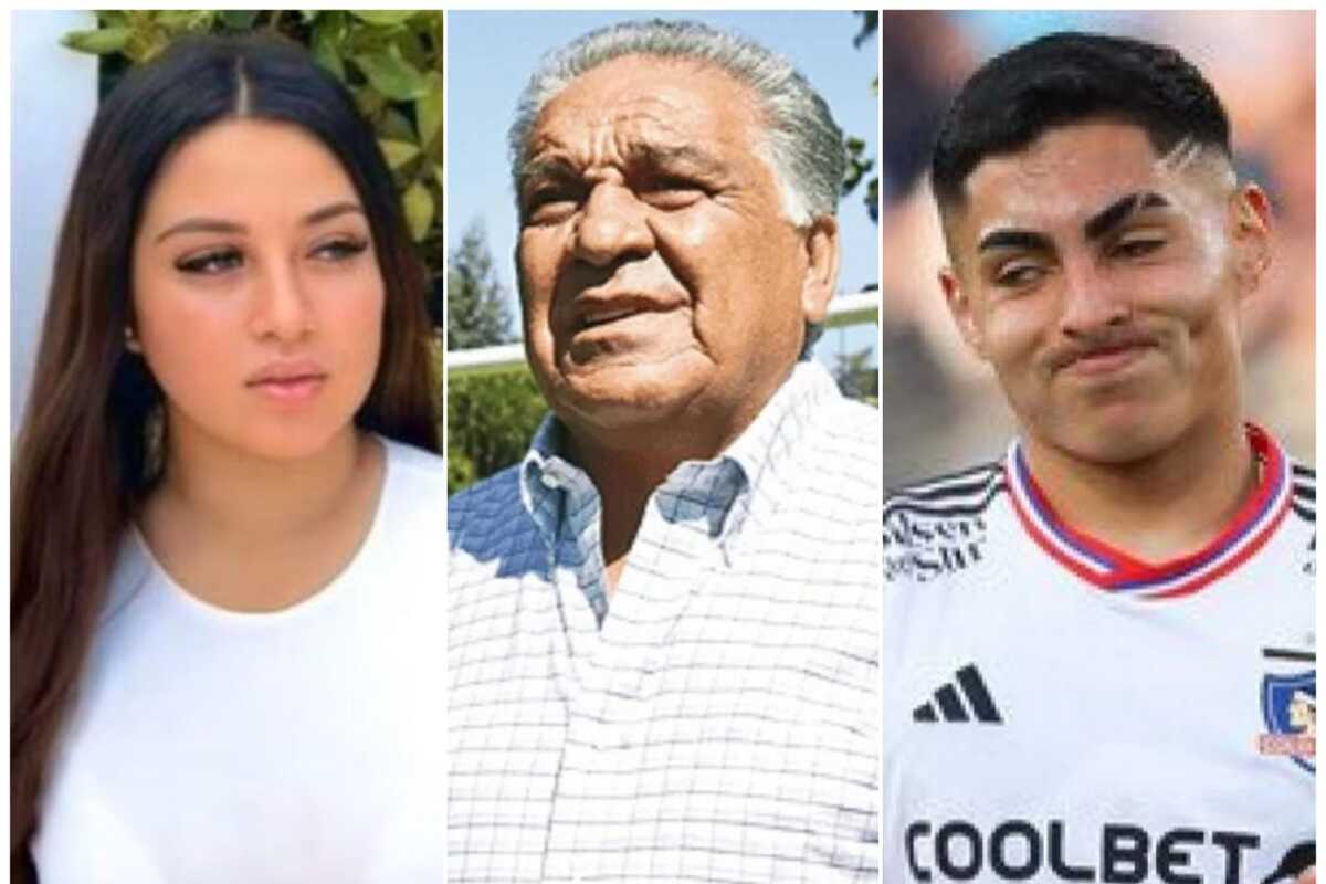 Primer plano al rostro de Camila Sepúlveda y Jordhy Thompson, quienes mantenían una relación sentimental que terminó con violencia intrafamiliar, sumado a Reinaldo Sánchez, presidente de Santiago Wanderers durante la temporada 2023.