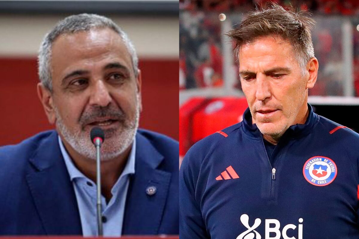 Primer plano a los rostros de Pablo Milad y Eduardo Berizzo.