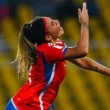 Anaís Cifuentes celebrando un gol por la Selección Chilena Femenina.