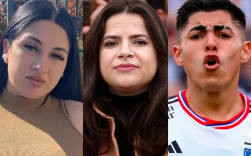 Camila Sepúlveda, Antonia Orellana y Jordhy Thompson serios.