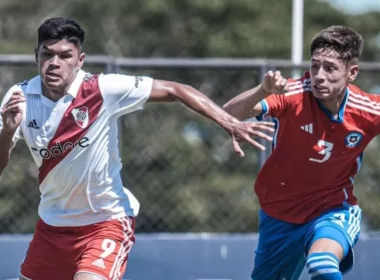 Jugadores de la Selección Chilena vs River PlateSub-20